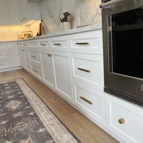 Contemporary White & Matte Black Kitchen Cabinets Florida