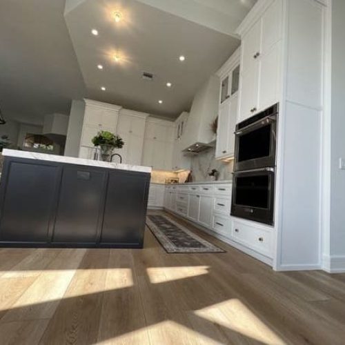 Contemporary White & Matte Black Kitchen Cabinets Florida
