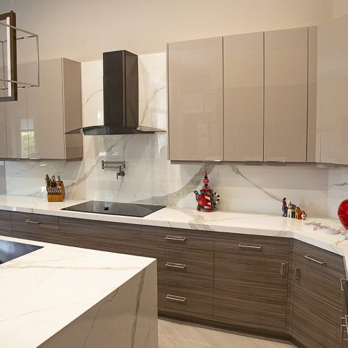 Modern High-Gloss & Textured Kitchen Cabinets Florida